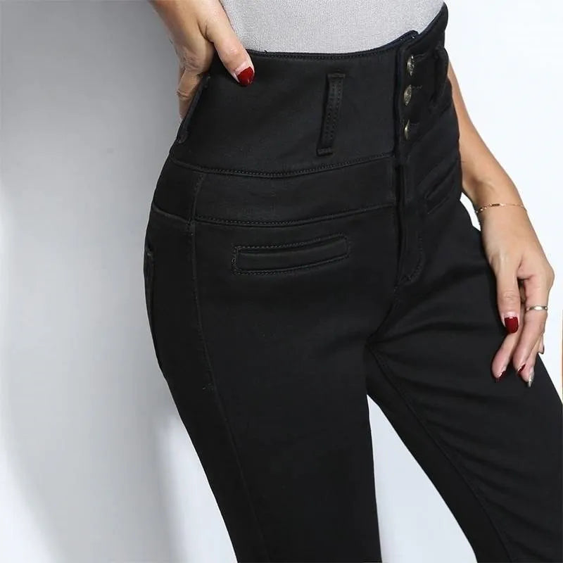 Thick Jeans Female Winter Skinny