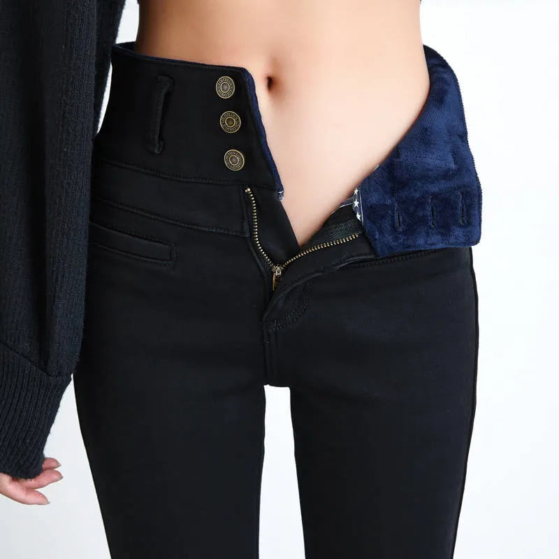 Thick Jeans Female Winter Skinny