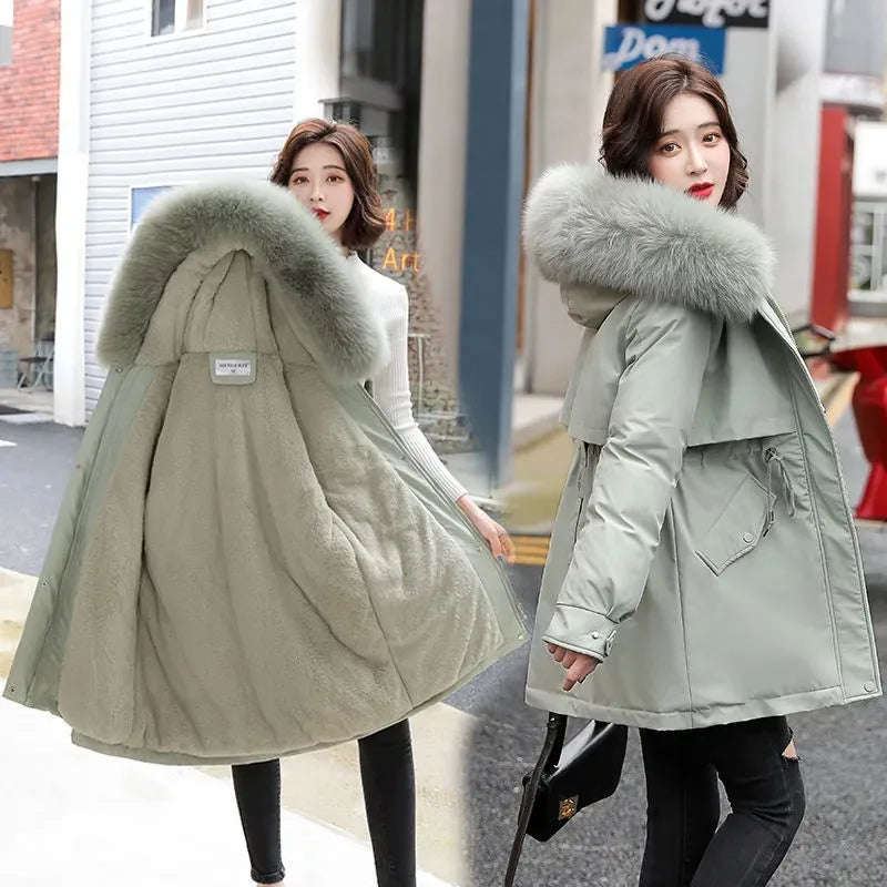 New Winter Jacket Women Parka Fashion Long Coat