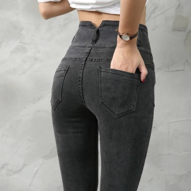 Thick Jeans Female Winter Skinny