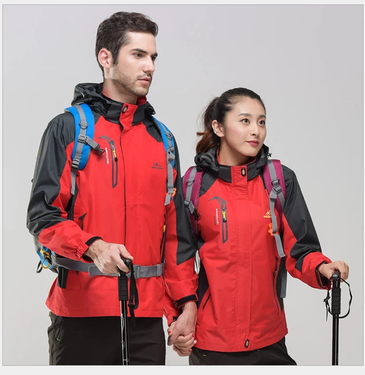 TRVLWEGO Camping Hiking Jacket Women Autumn Outdoor Sports Coats Climbing Trekking Windbreaker Travel Waterproof Purple Rosy