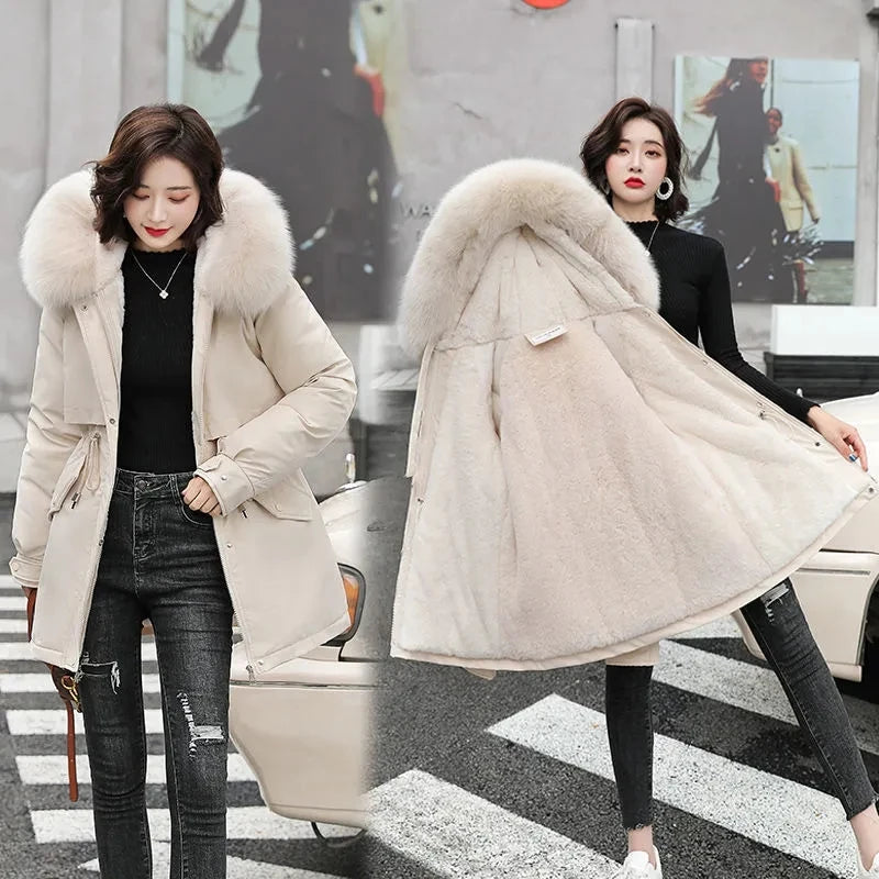 New Winter Jacket Women Parka Fashion Long Coat