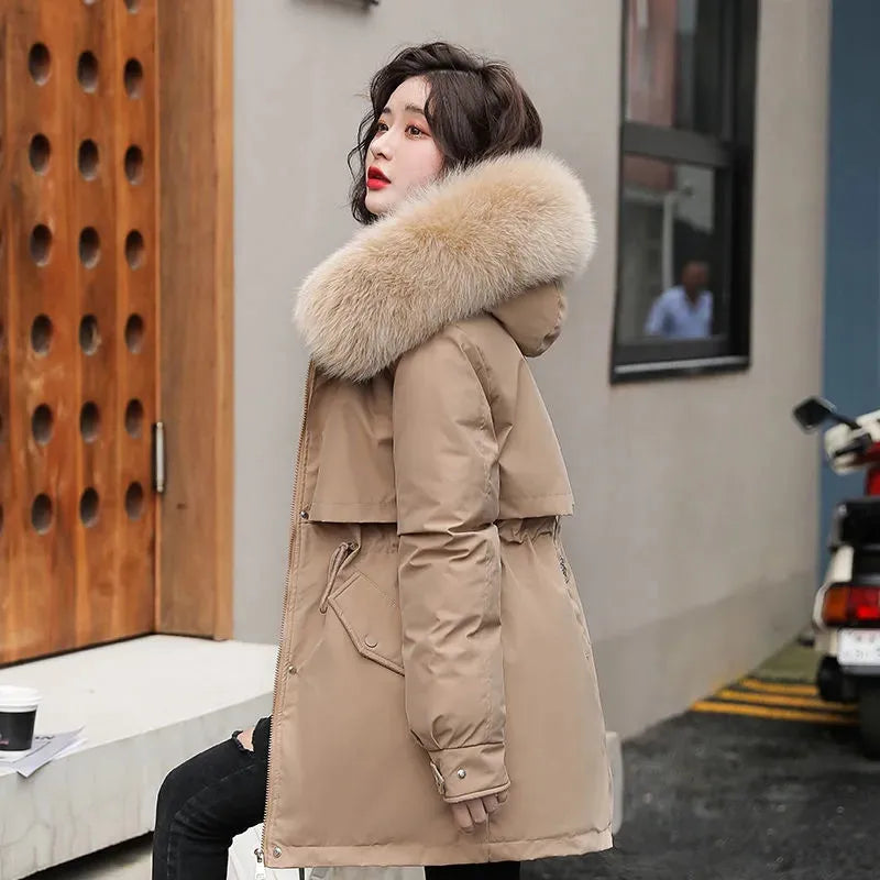 New Winter Jacket Women Parka Fashion Long Coat