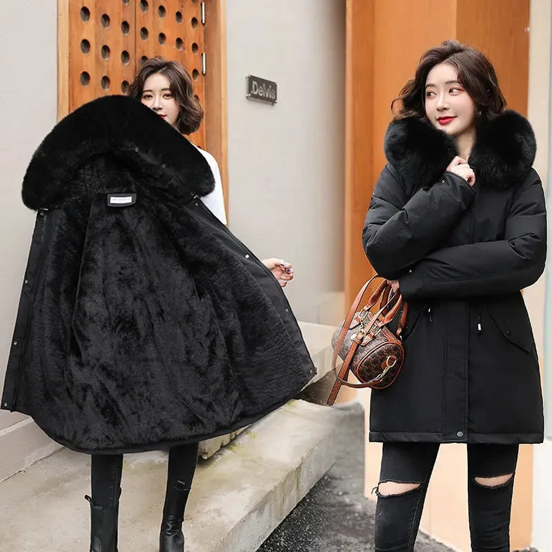 New Winter Jacket Women Parka Fashion Long Coat