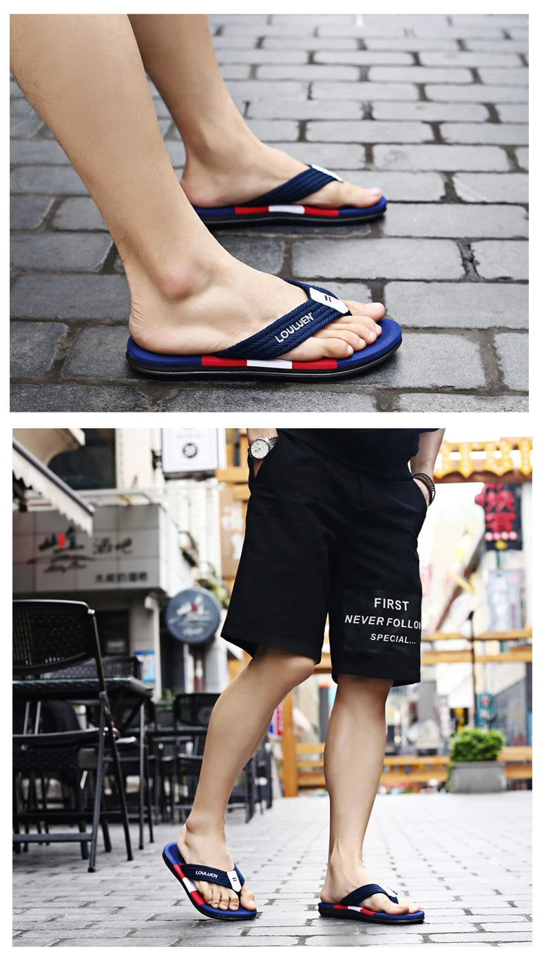 High Quality Brand Hot Sale Flip Flops Men Summer Beach Slippers Men Fashion Breathable Casual Men Flip Flops Summer Outdoor