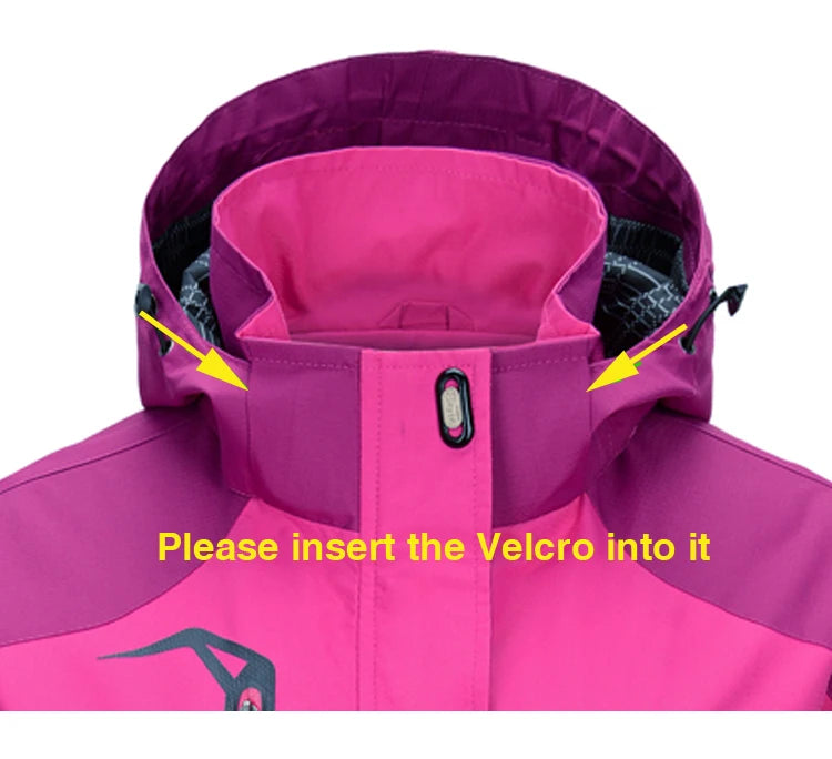 TRVLWEGO Camping Hiking Jacket Women Autumn Outdoor Sports Coats Climbing Trekking Windbreaker Travel Waterproof Purple Rosy