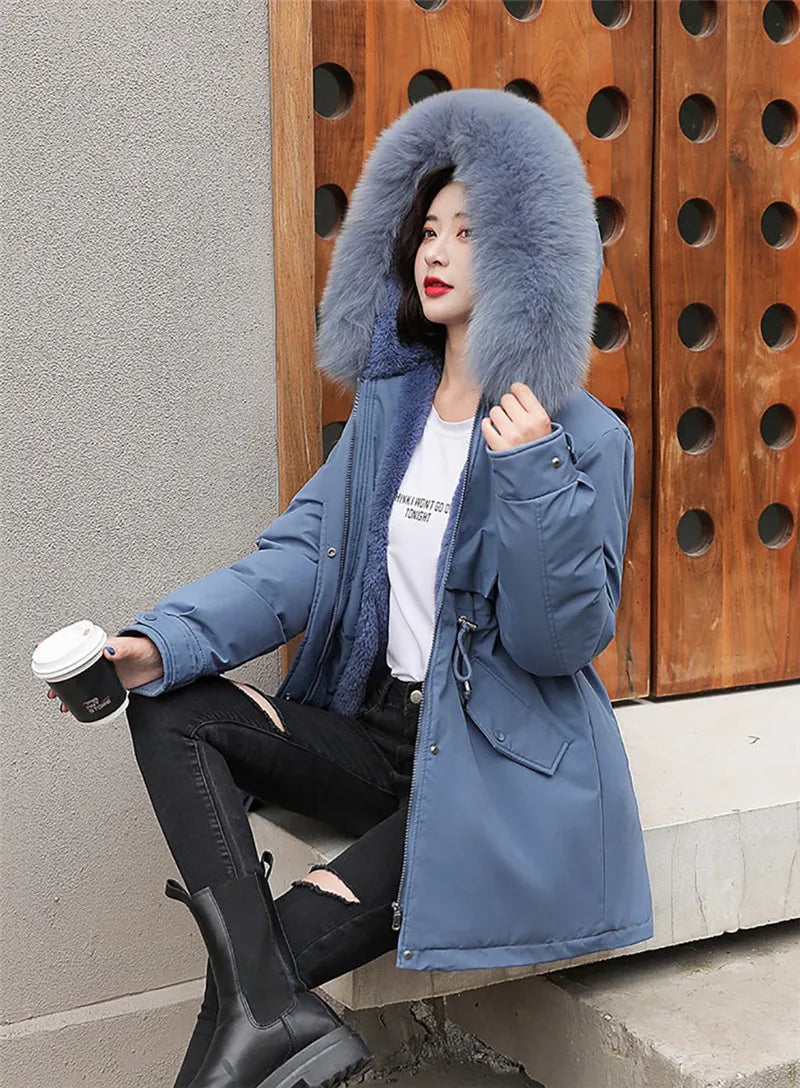 New Winter Jacket Women Parka Fashion Long Coat