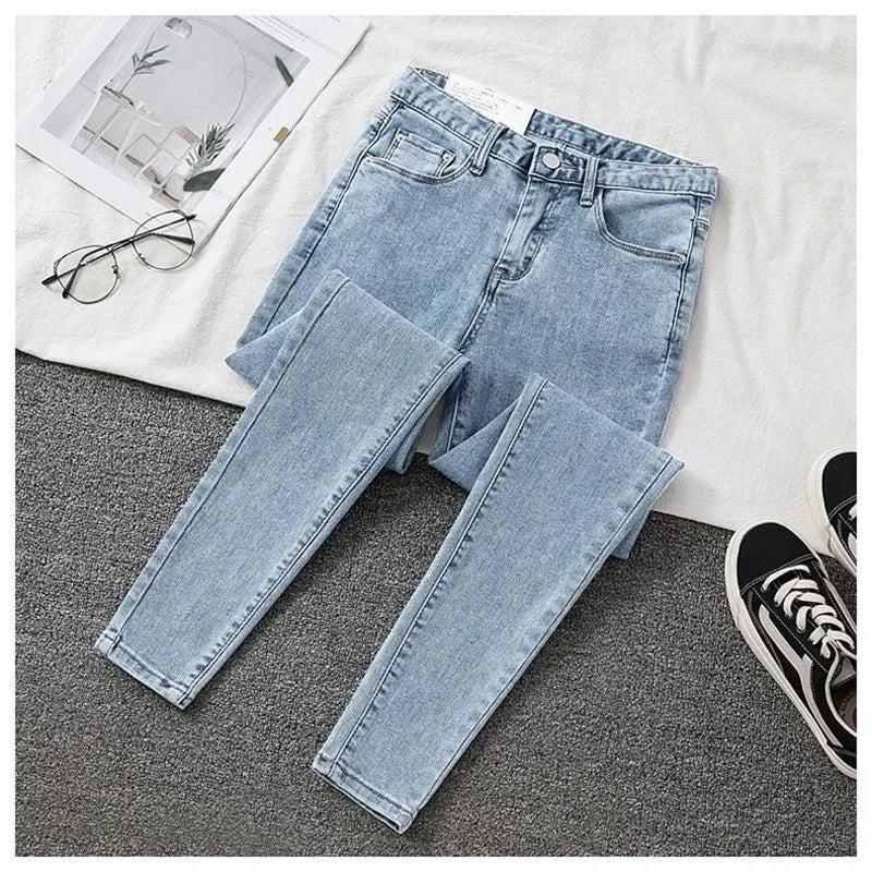 2024 New Jeans Female Denim Pants Black Color Womens Jeans