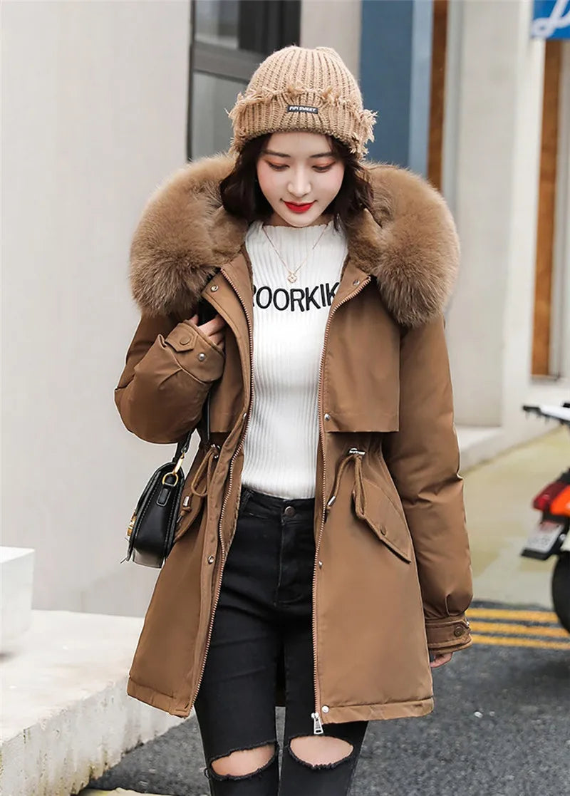 New Winter Jacket Women Parka Fashion Long Coat