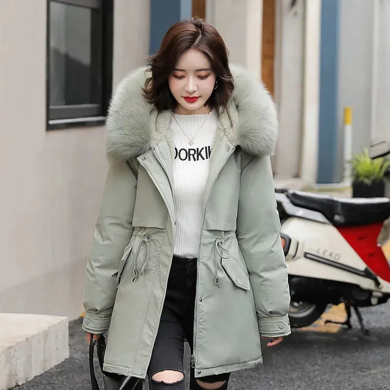 New Winter Jacket Women Parka Fashion Long Coat