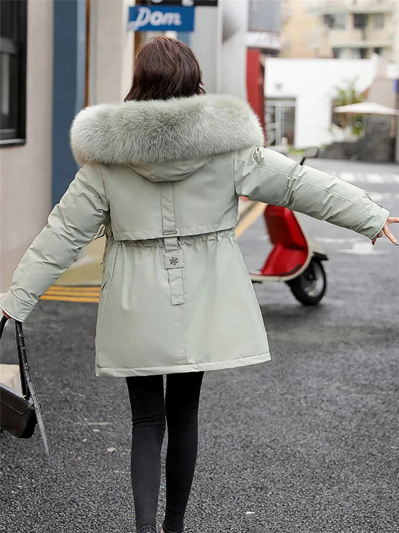 New Winter Jacket Women Parka Fashion Long Coat