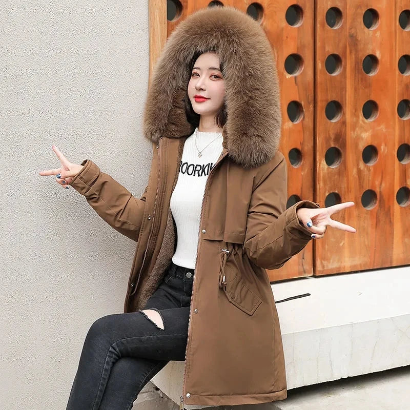 New Winter Jacket Women Parka Fashion Long Coat