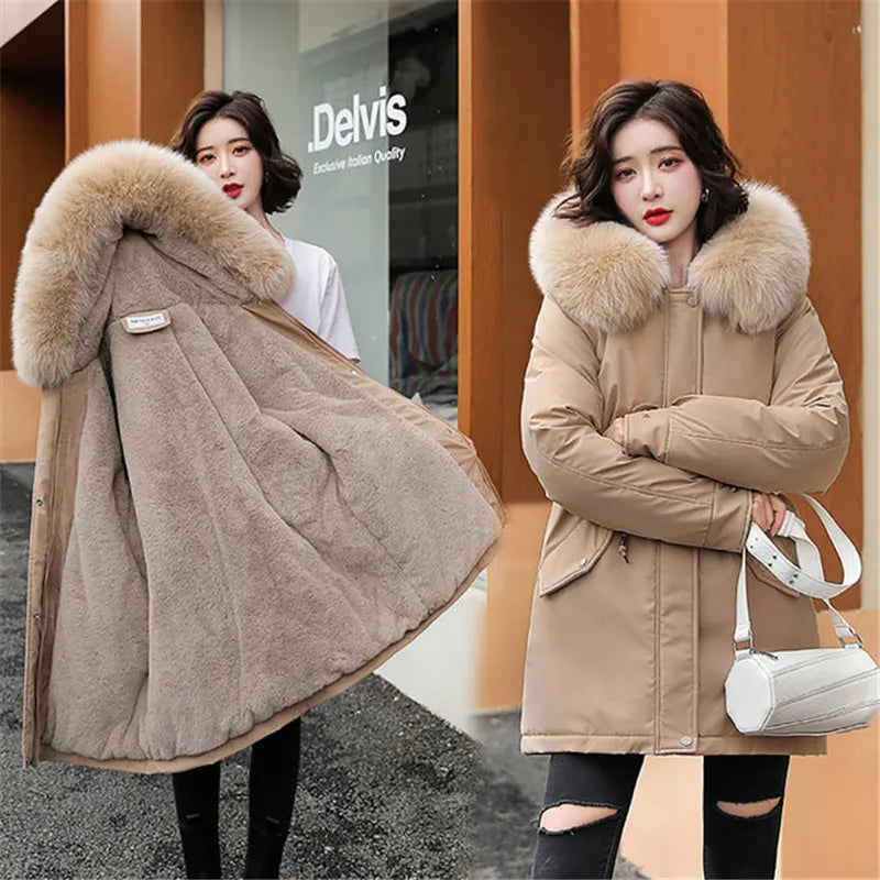 New Winter Jacket Women Parka Fashion Long Coat