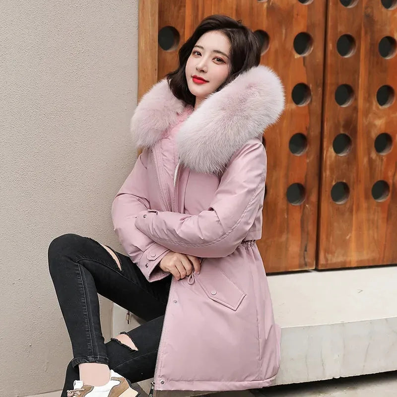 New Winter Jacket Women Parka Fashion Long Coat