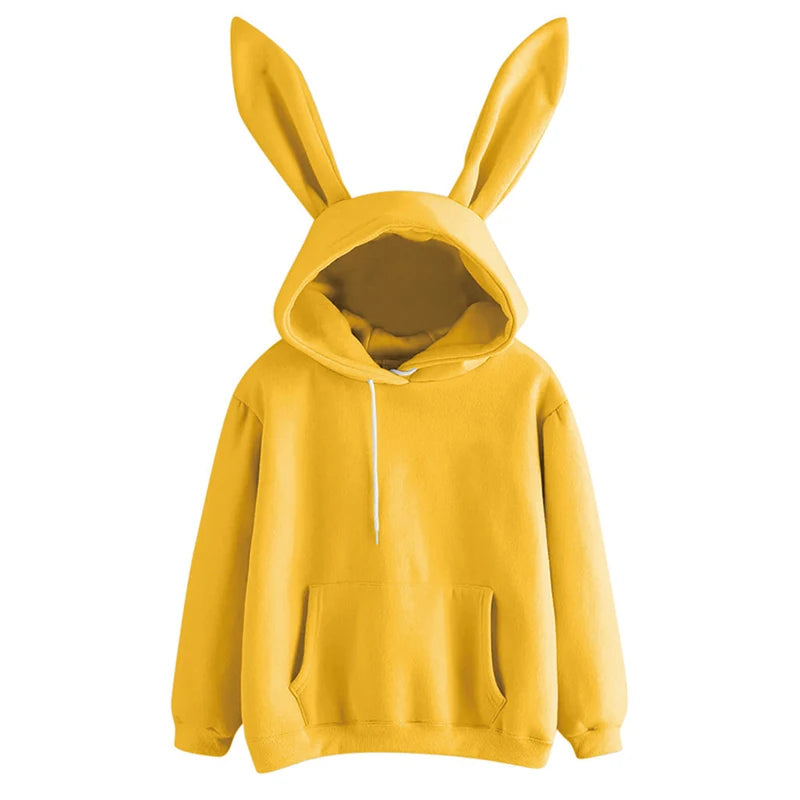 Autumn Winter Women Hoodies Kawaii Rabbit Ears