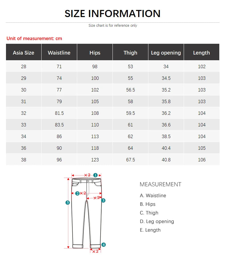 Men White Jeans Fashion Casual Classic Style Slim Fit Soft Trousers Male Brand Advanced Stretch Pants