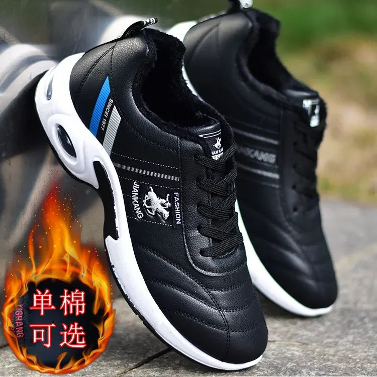 PU Leather Men Sneakers Breathable