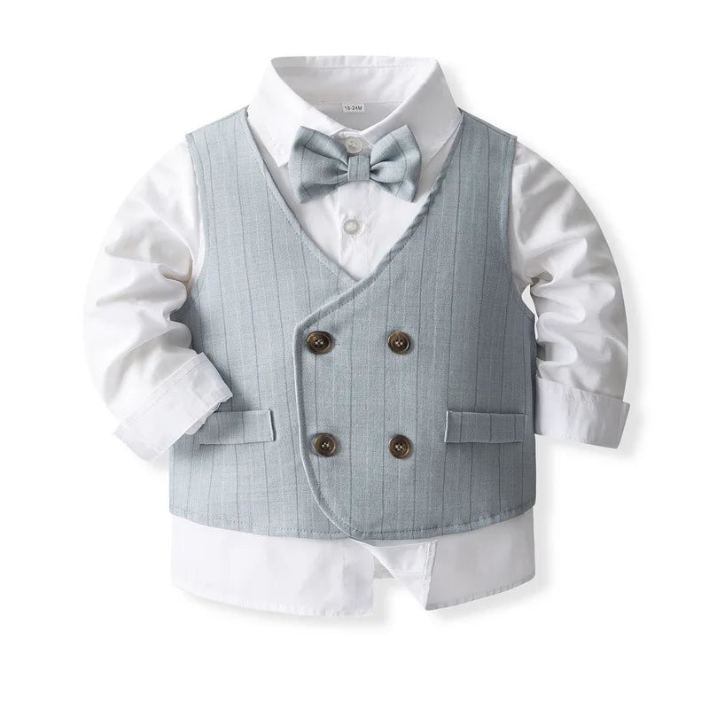 Vest Suit for Boys Baby Boy Clothes Performance Suit for Babies Kid Clothes Boy Drsss Cloth for Boys Baby Boy Cloth ملابس اطفال