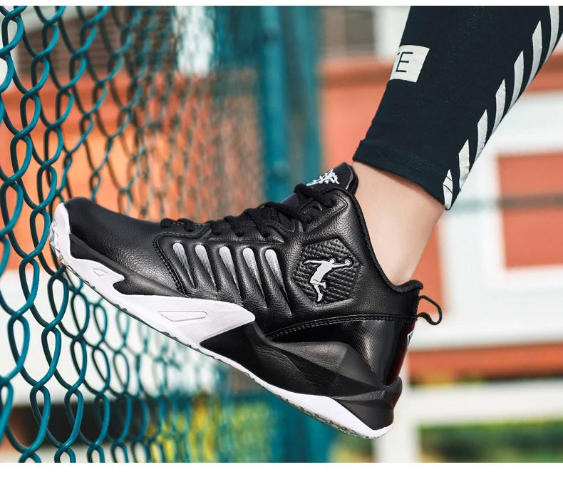 Shoes Leather Men's Sneaker Men Non-Slip Training Basketball