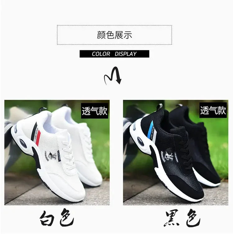 PU Leather Men Sneakers Breathable