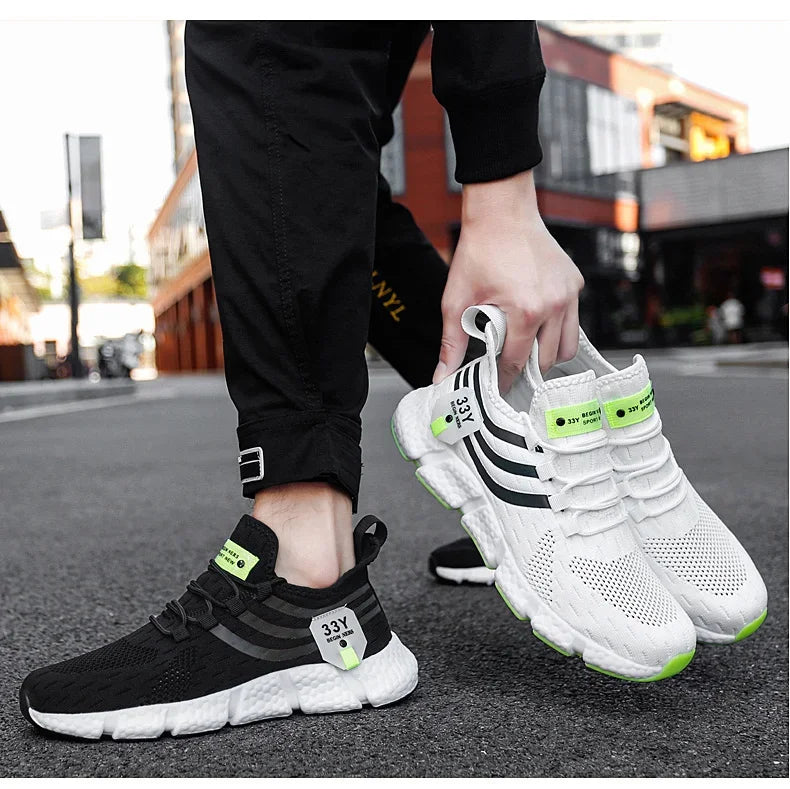 Men Shoes Sneakers Breathable Comfortable Casual Running Shoes Luxury Tenis Sneaker Male Footwear 2025