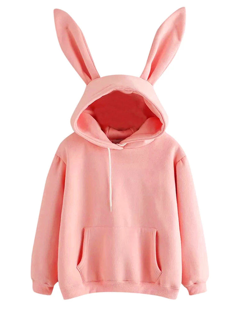 Autumn Winter Women Hoodies Kawaii Rabbit Ears