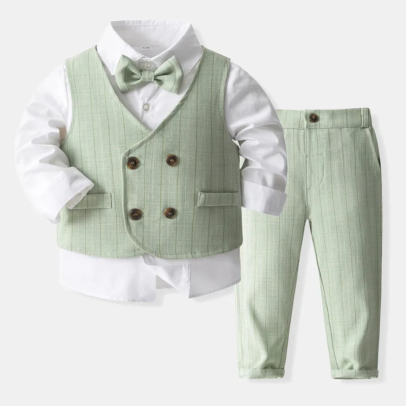 Vest Suit for Boys Baby Boy Clothes Performance Suit for Babies Kid Clothes Boy Drsss Cloth for Boys Baby Boy Cloth ملابس اطفال