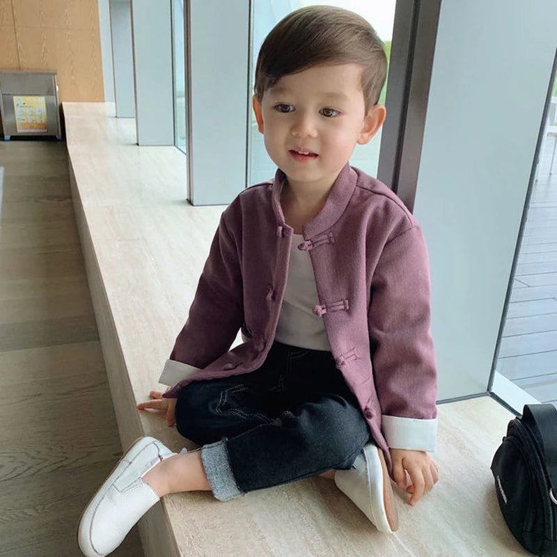 Baby Boy Girl Loose Jeans New Fashion Korean Style Casual Solid Color Jeans Spring Autumn Children's Denim Pants For 1-7 Years