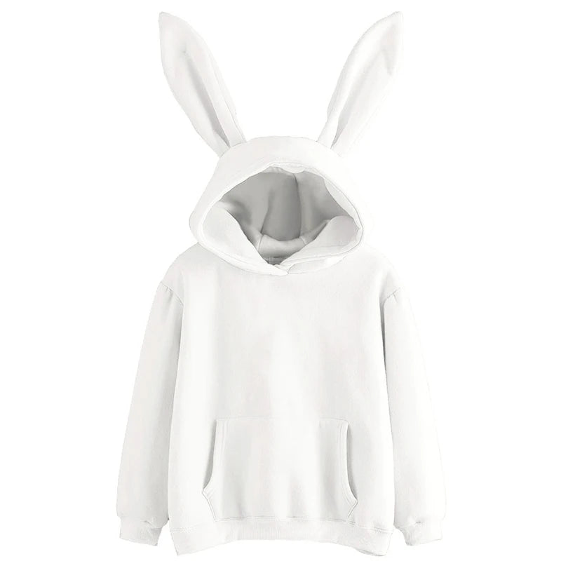 Autumn Winter Women Hoodies Kawaii Rabbit Ears