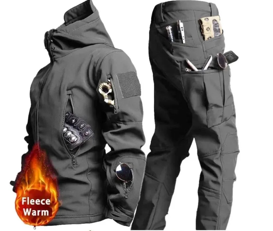 Winter Soft Shell Mens Tactical Set Outdoor Windproof