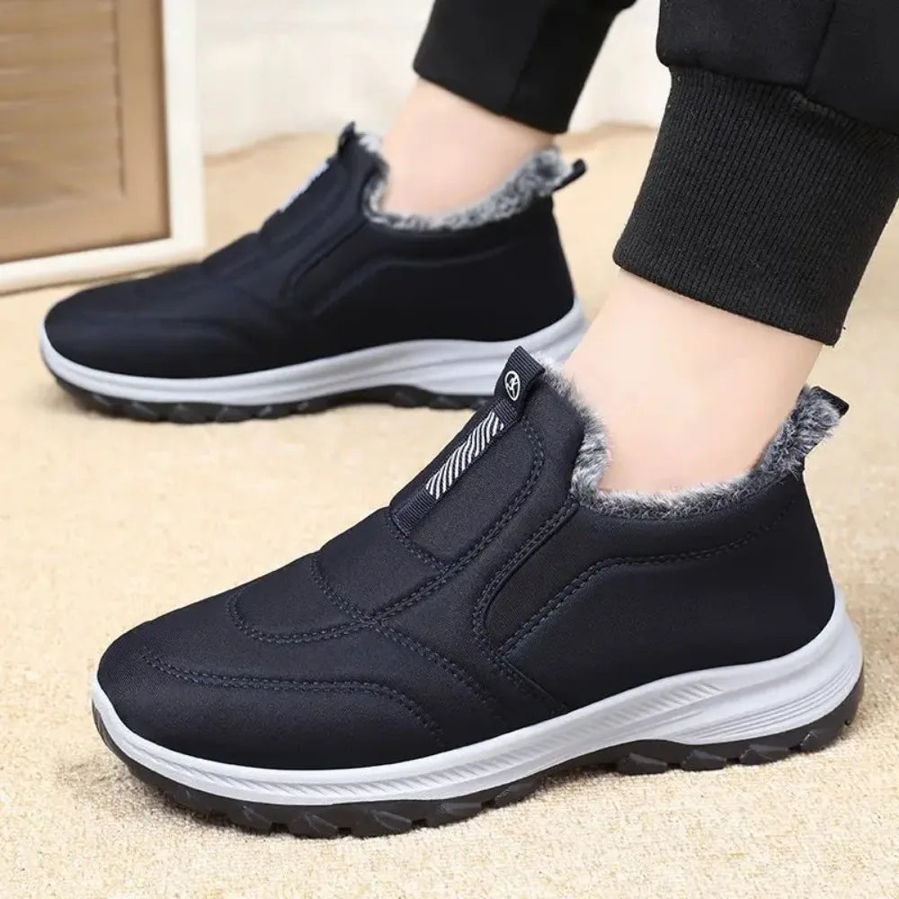 Winter Shoes Mens Snow Boots Thick Fur Non-slip Sneakers Male Cotton Ankle Boots