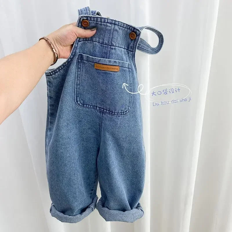 Children'S Overalls Pants Boys Fall Pants 2024 New Baby Trousers Spring and Autumn Jeans Girls Pants