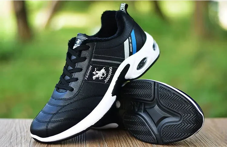 PU Leather Men Sneakers Breathable