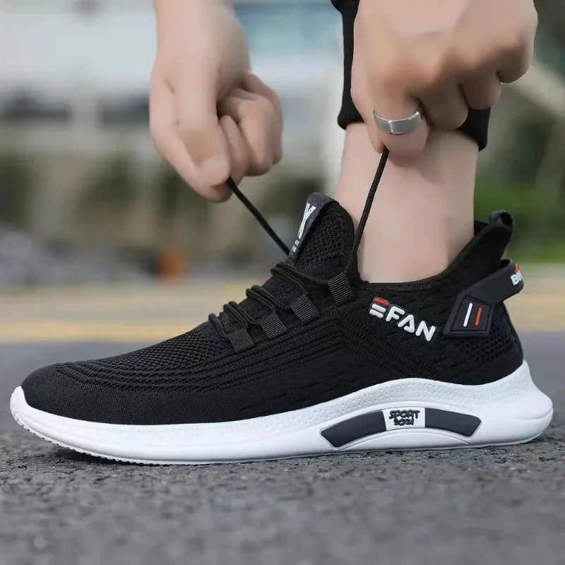 Spring White Casual Shoes Breathable Non-slip Walking Sneakers