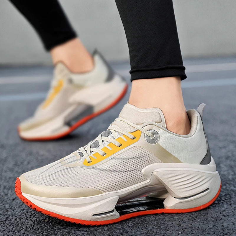 Professional Running Shoes for Men Shock-Absorbant Jogging Sneakers Women Height Increasing Outdoor Sneakers Low Top Sneakers