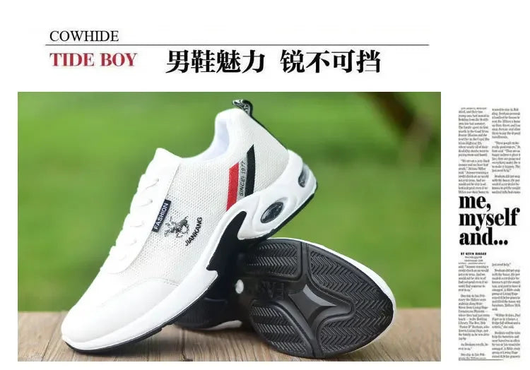 PU Leather Men Sneakers Breathable