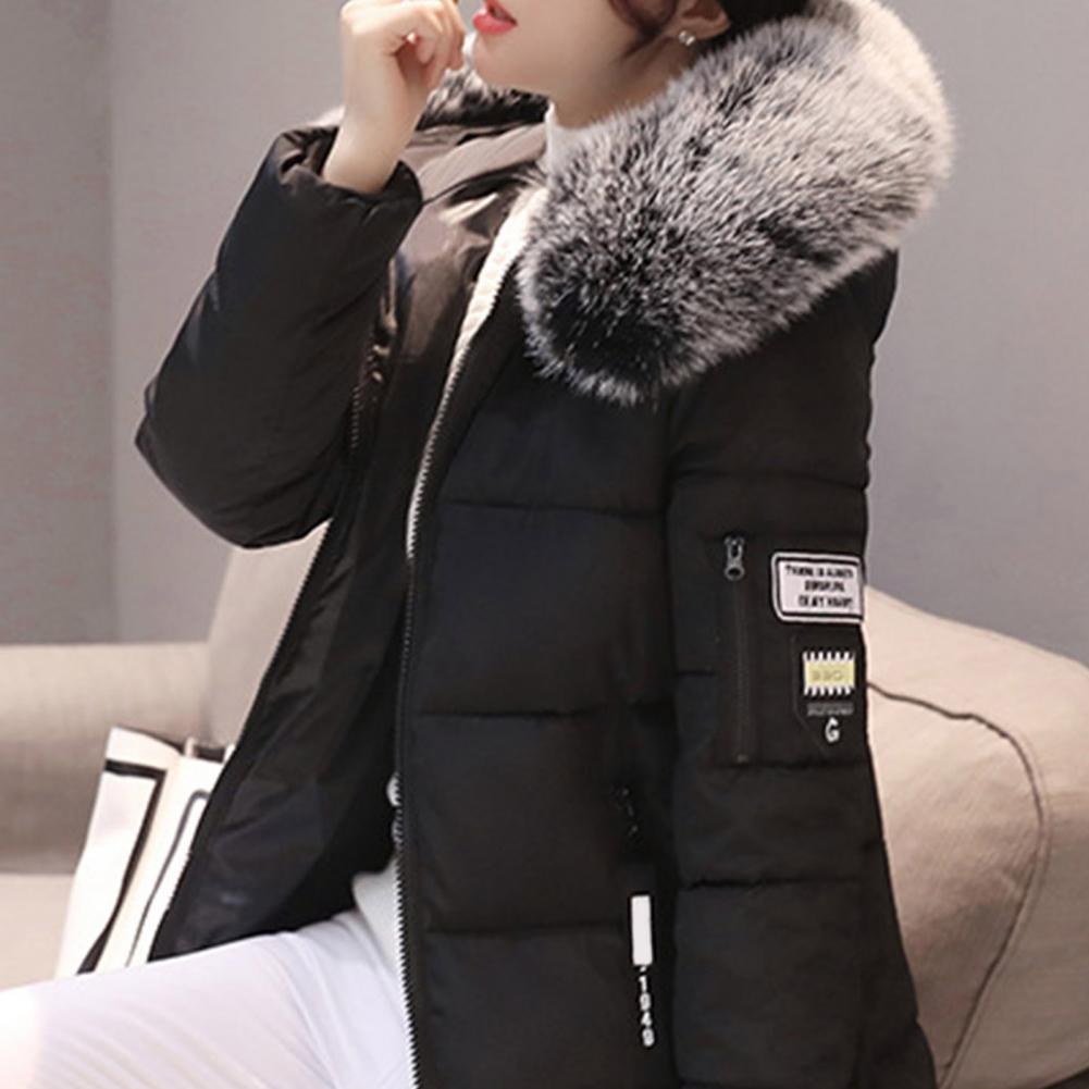 Winter Women Parka Coats Long Cotton Casual Fur Hooded Jackets. Thick Warm Slim-fit Jacket