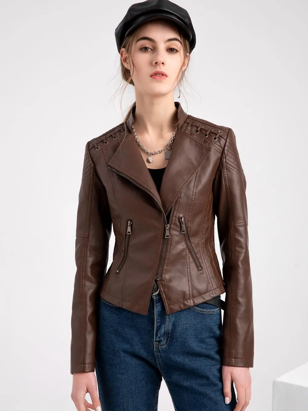 Women's Faux Leather Jackets