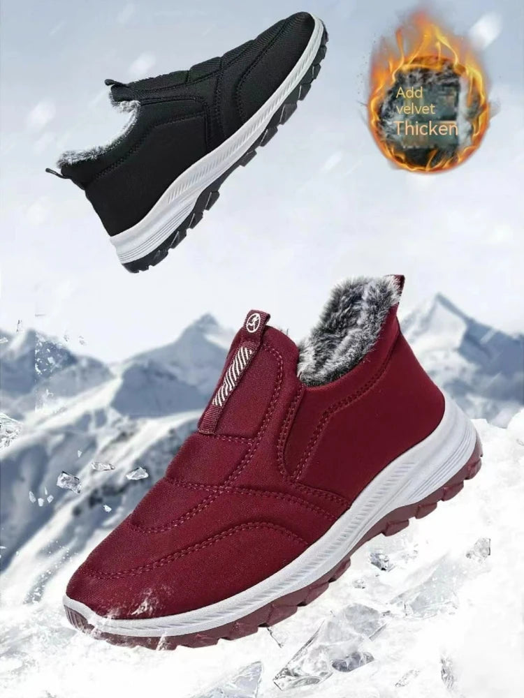 Winter Shoes Mens Snow Boots Thick Fur Non-slip Sneakers Male Cotton Ankle Boots