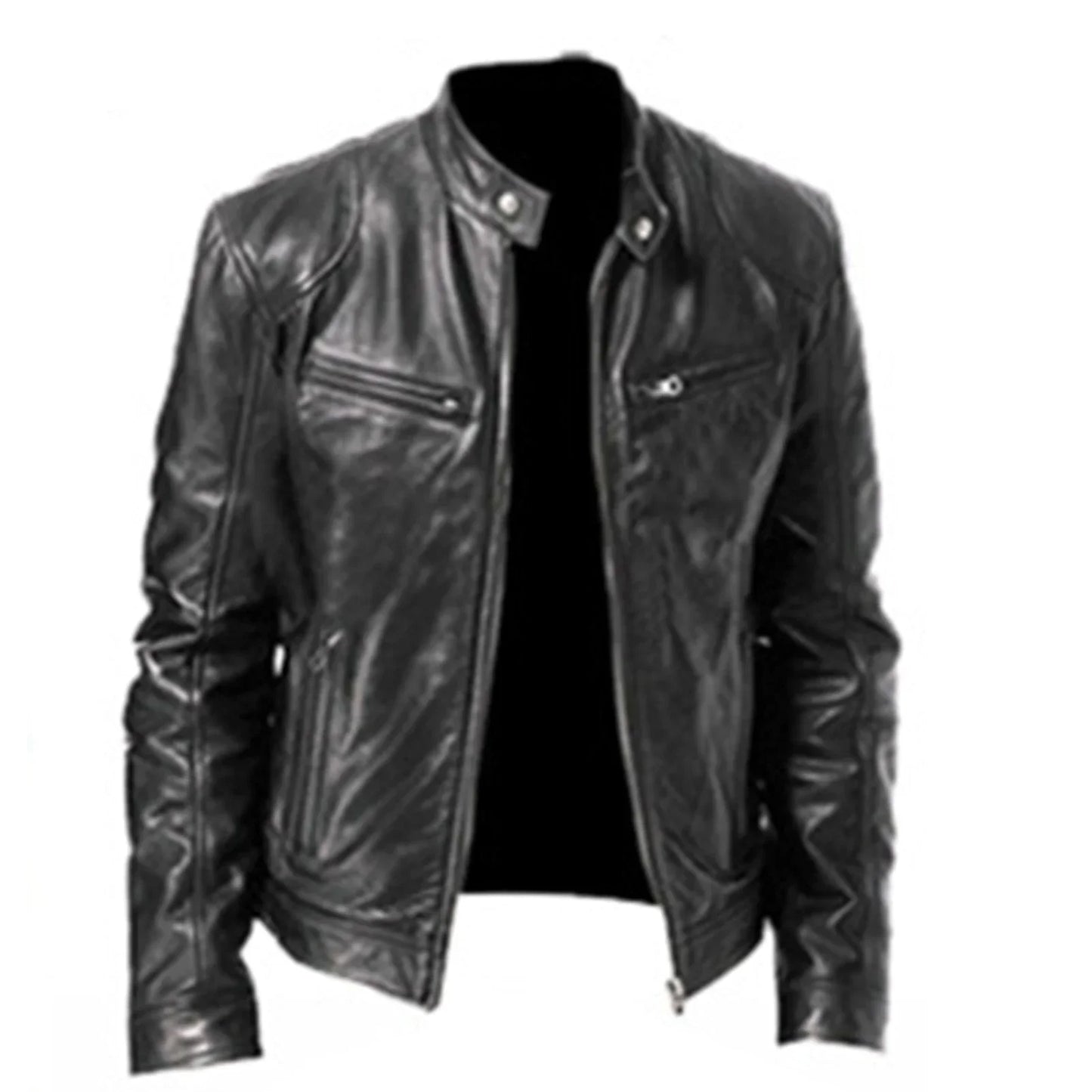 New Spring Casual Motorcycle Mens PU Jacket Biker Leather Coats Windbreaker Leather Jacket Men Leather Jackets Slim Clothing