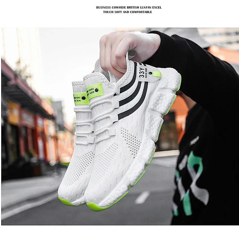 Men Shoes Sneakers Breathable Comfortable Casual Running Shoes Luxury Tenis Sneaker Male Footwear 2025