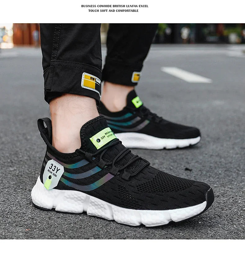 Men Shoes Sneakers Breathable Comfortable Casual Running Shoes Luxury Tenis Sneaker Male Footwear 2025