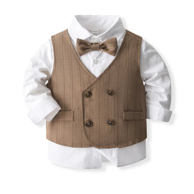 Vest Suit for Boys Baby Boy Clothes Performance Suit for Babies Kid Clothes Boy Drsss Cloth for Boys Baby Boy Cloth ملابس اطفال