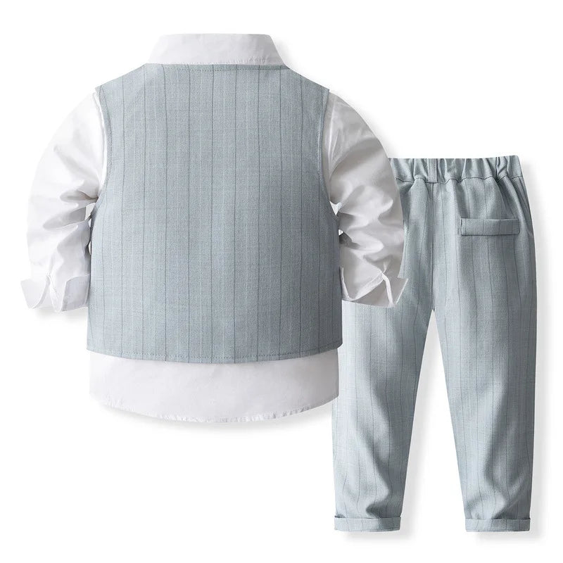 Vest Suit for Boys Baby Boy Clothes Performance Suit for Babies Kid Clothes Boy Drsss Cloth for Boys Baby Boy Cloth ملابس اطفال