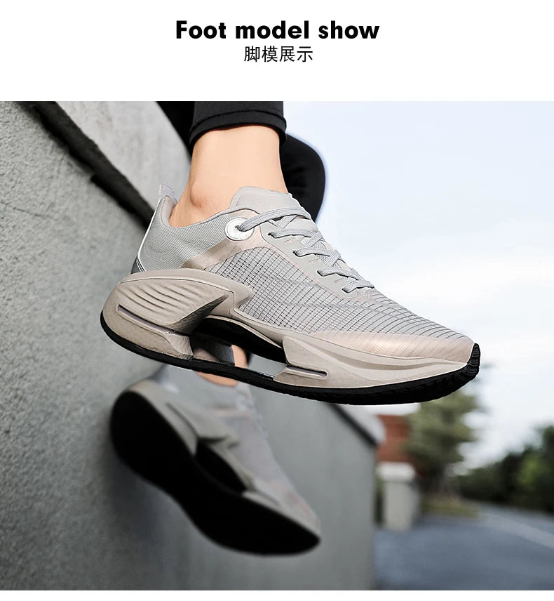 Professional Running Shoes for Men Shock-Absorbant Jogging Sneakers Women Height Increasing Outdoor Sneakers Low Top Sneakers