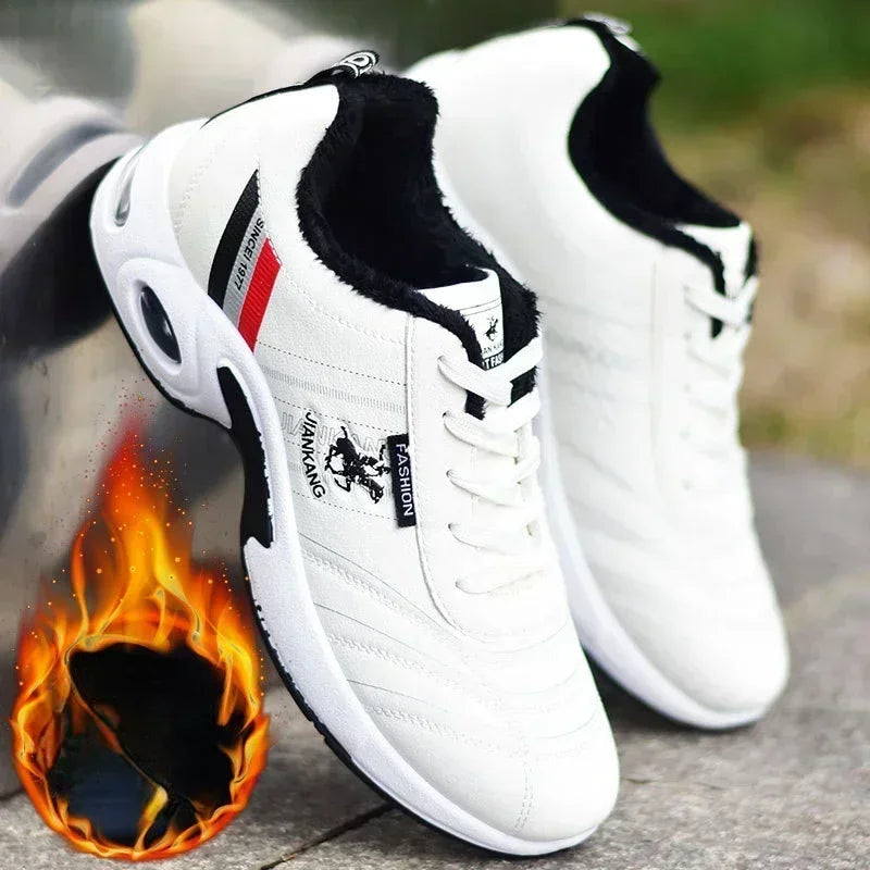 PU Leather Men Sneakers Breathable