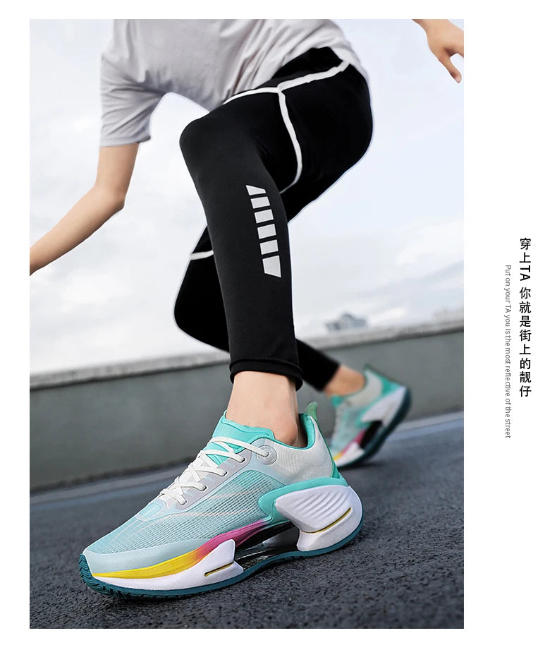 Professional Running Shoes for Men Shock-Absorbant Jogging Sneakers Women Height Increasing Outdoor Sneakers Low Top Sneakers