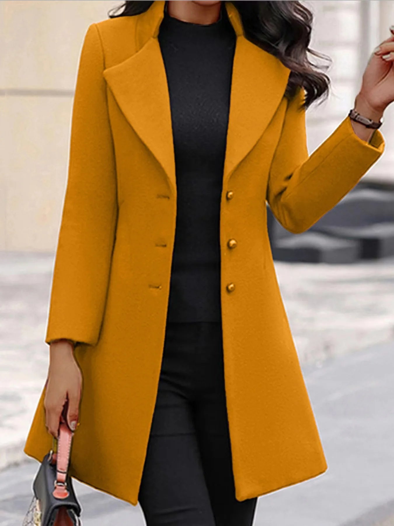 RX6625 Winter New Women's Coat Korean Version Mid length