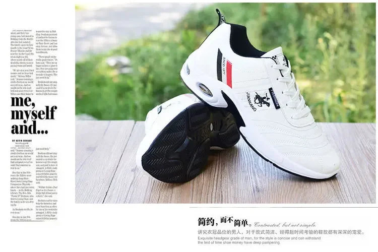 PU Leather Men Sneakers Breathable