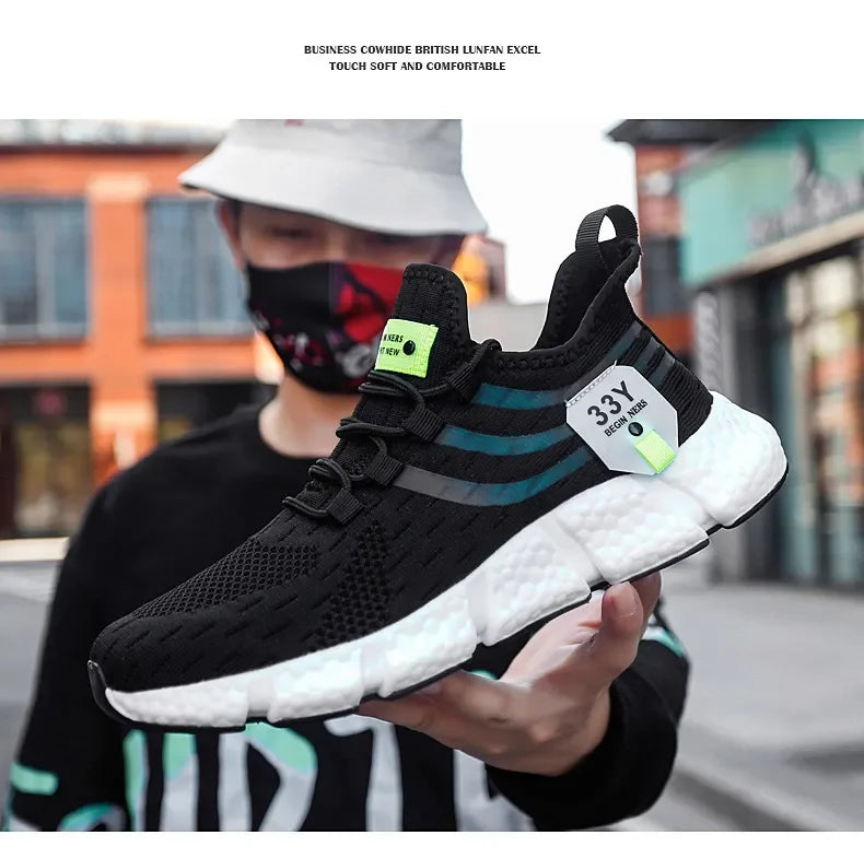 Men Shoes Sneakers Breathable Comfortable Casual Running Shoes Luxury Tenis Sneaker Male Footwear 2025